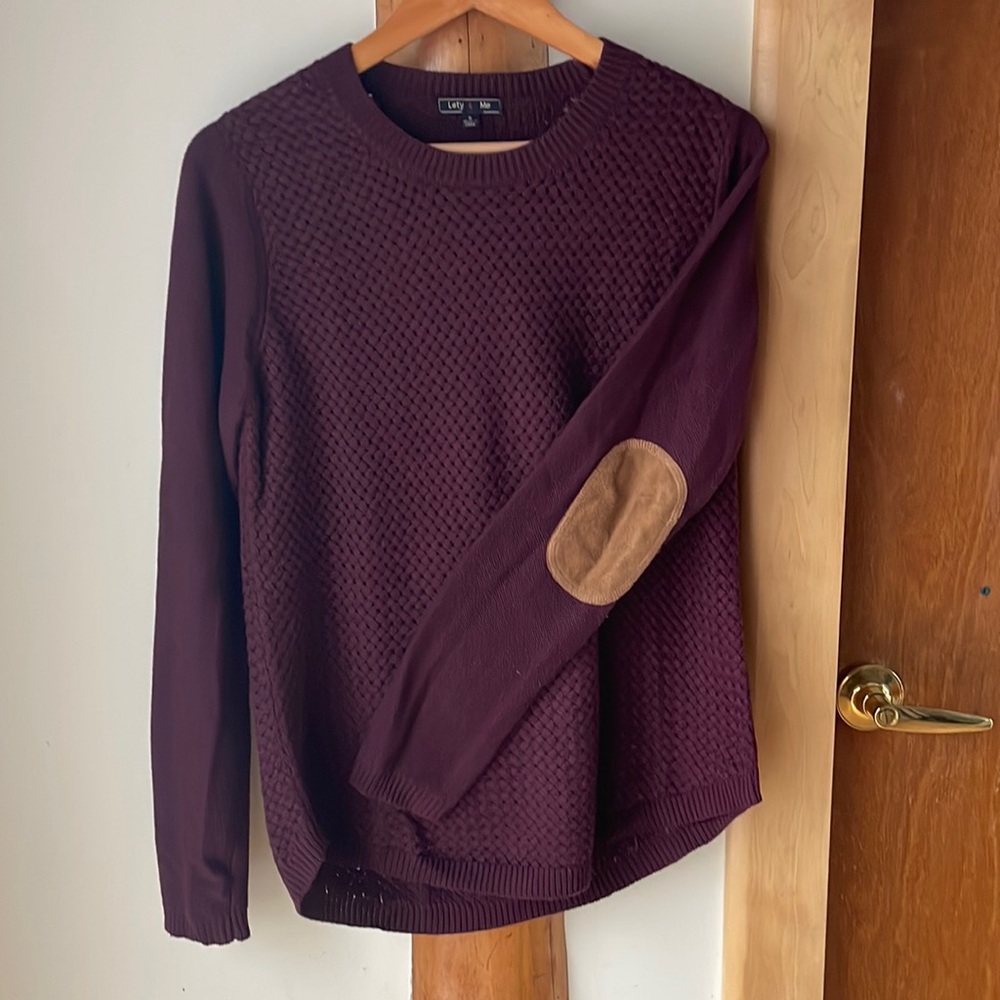 Wine thin knit sweater Lety & Me - Size small